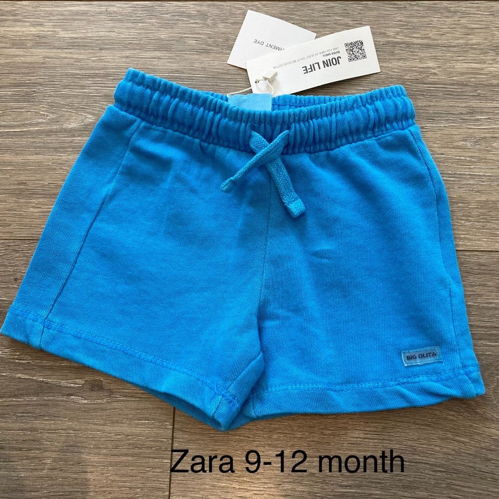 NWT Zara baby boy 9-12 mon Big Olita pull on shorts